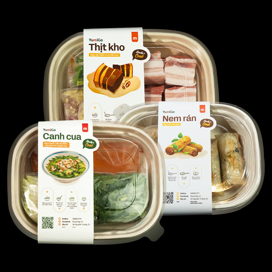 Set Đậm Đà 1 – combo nguyên liệu sơ chế ready to cook gồm thịt kho, canh cua và nem Set Đậm Đà 1 – combo nguyên liệu sơ chế ready to cook gồm thịt kho, canh cua và nem